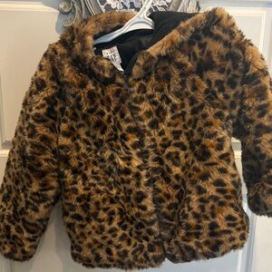 Baby Gap Leopard Print Faux Fur Kids Jacket